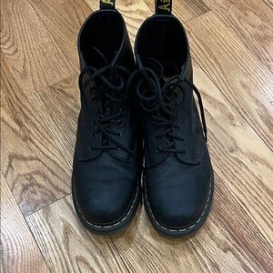Dr. Martens Black Boots with Yellow Accents
